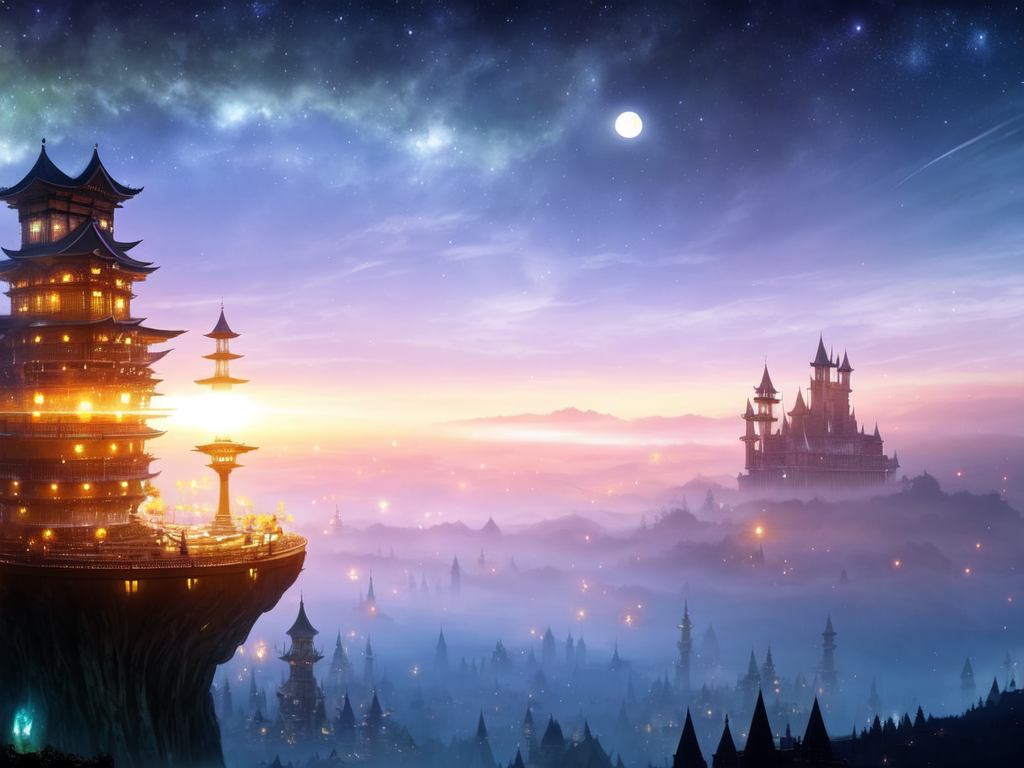a landscape with a castle on top of a cliff and mist in the background , AnimeChan style.png