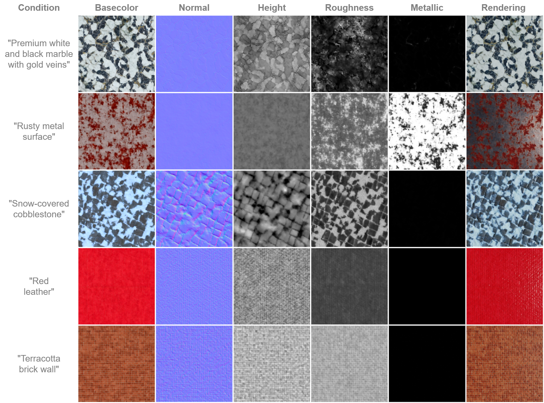 Text2Mat generation samples